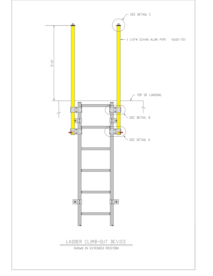 Dual Ladder Safety Posts (Pair of 2) - Thompson Fabricating – Thompson ...